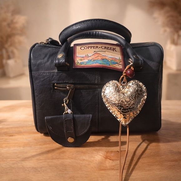 Cooper Creek Handbags - NWT Cooper Creek VINTAGE Handbag & Coin Purse with Heart Charm Included
